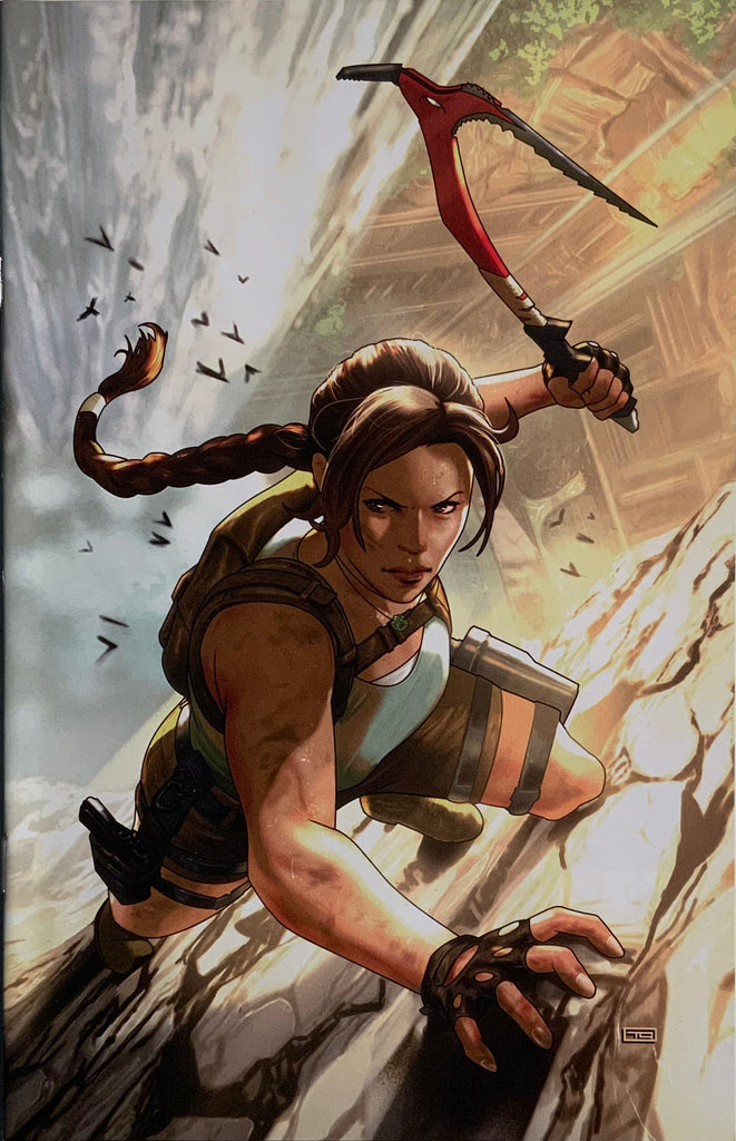 TOMB RAIDER : SACRED ARTIFACTS # 1 CLARKE RETAILER VIRGIN VARIANT COVER