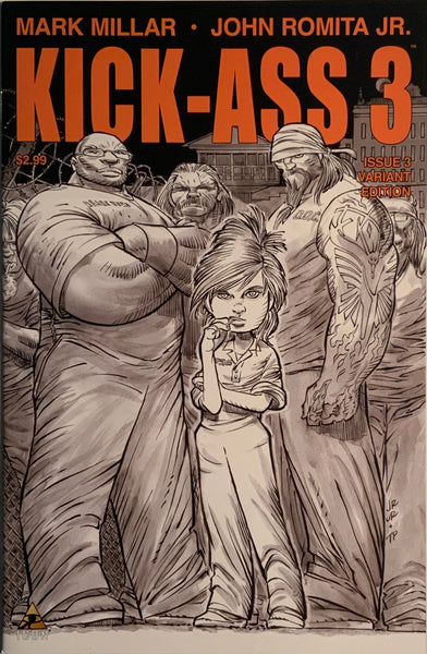 KICK-ASS 3 # 3 ROMITA JR 1:25 SKETCH VARIANT COVER