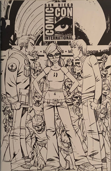 FANBOYS VS ZOMBIES # 1 GARZA 1:25 SKETCH VARIANT COVER