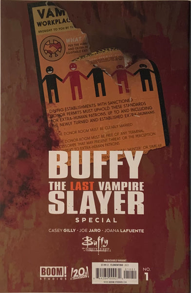 BUFFY THE LAST VAMPIRE SLAYER SPECIAL # 1 FLORENTINO UNLOCKABLE VARIANT COVER