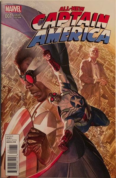 ALL-NEW CAPTAIN AMERICA #1 ROSS 1:25 VARIANT COVER FIRST SOLO SAM WILSON AS CAPTAIN AMERICA SERIES