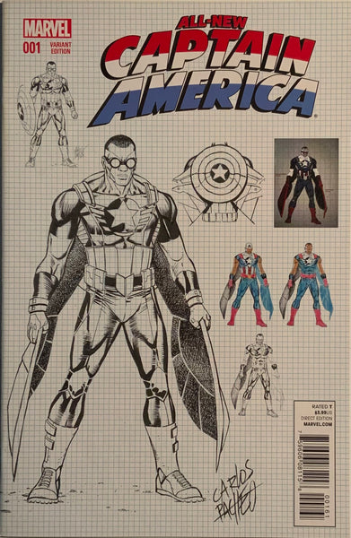 ALL-NEW CAPTAIN AMERICA #1 PACHECO 1:25 VARIANT COVER FIRST SOLO SAM WILSON AS CAPTAIN AMERICA SERIES