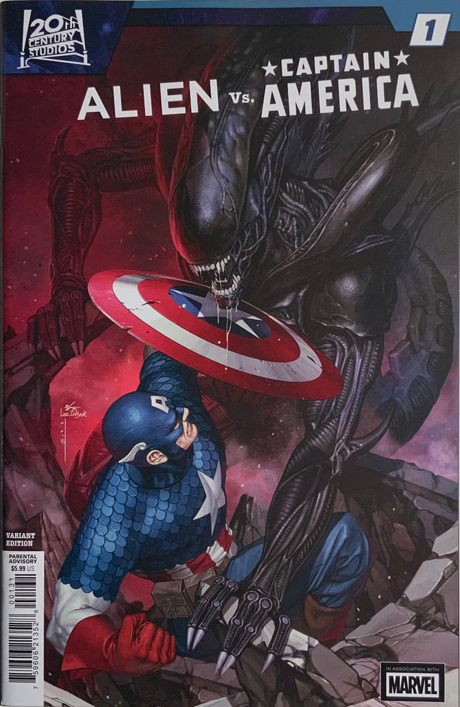 ALIEN VS CAPTAIN AMERICA #1 INHYUK LEE VARIANT COVER
