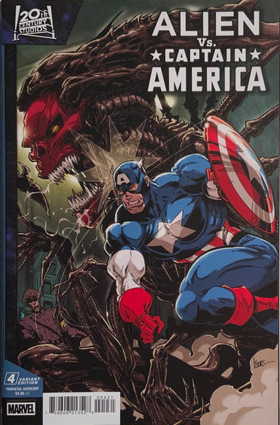 ALIEN VS CAPTAIN AMERICA #4 ANDREWS VARIANT COVER