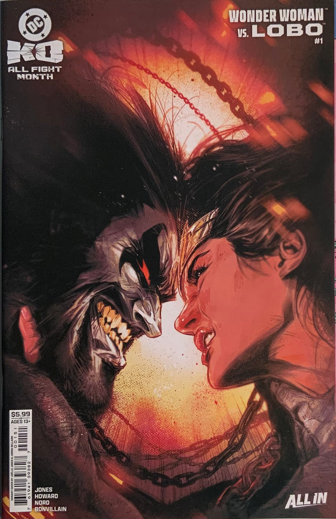 DC K.O. WONDER WOMAN VS LOBO # 1 JONES VARIANT COVER
