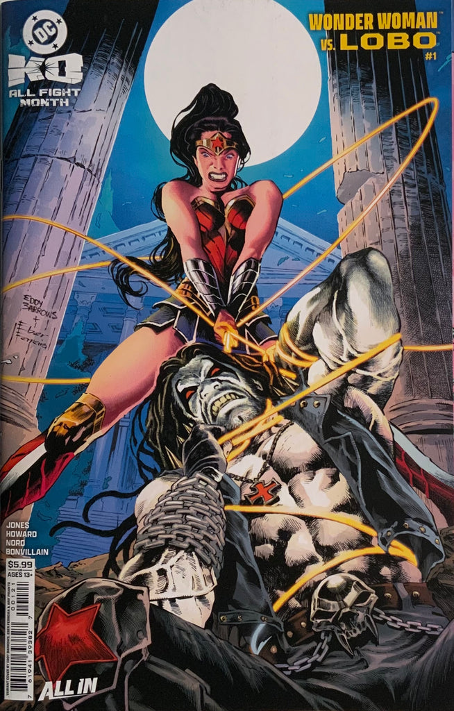 DC K.O. WONDER WOMAN VS LOBO # 1 BARROWS VARIANT COVER