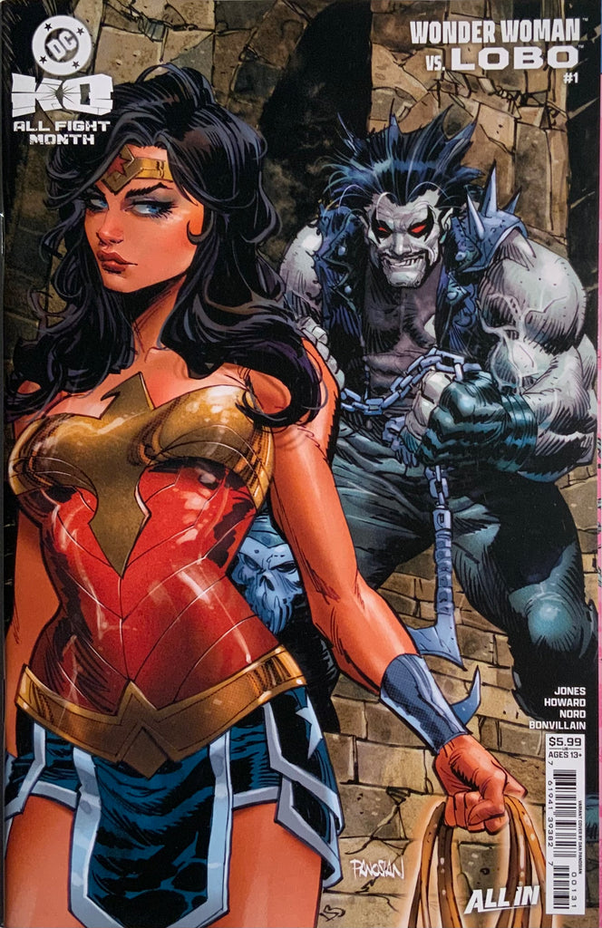 DC K.O. WONDER WOMAN VS LOBO # 1 PANOSIAN VARIANT COVER