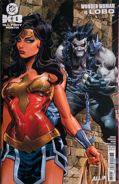 DC K.O. WONDER WOMAN VS LOBO # 1 PANOSIAN VARIANT COVER