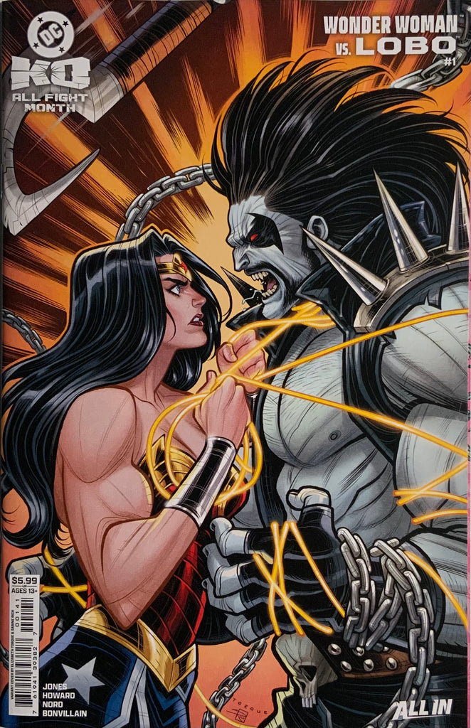 DC K.O. WONDER WOMAN VS LOBO # 1 TORQUE VARIANT COVER