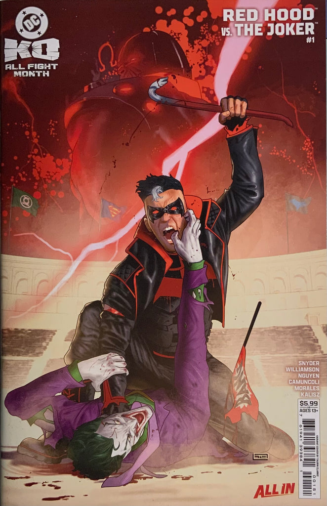 DC K.O. RED HOOD VS THE JOKER # 1 CLARKE VARIANT COVER