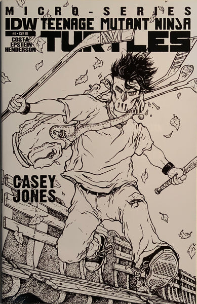 TEENAGE MUTANT NINJA TURTLES MICRO-SERIES # 6 CASEY JONES 1:10 VARIANT COVER