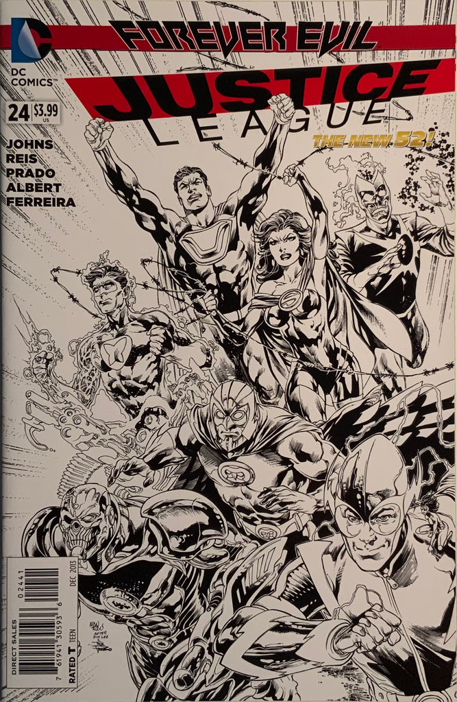 JUSTICE LEAGUE (THE NEW 52) #24 REIS 1:100 SKETCH VARIANT COVER