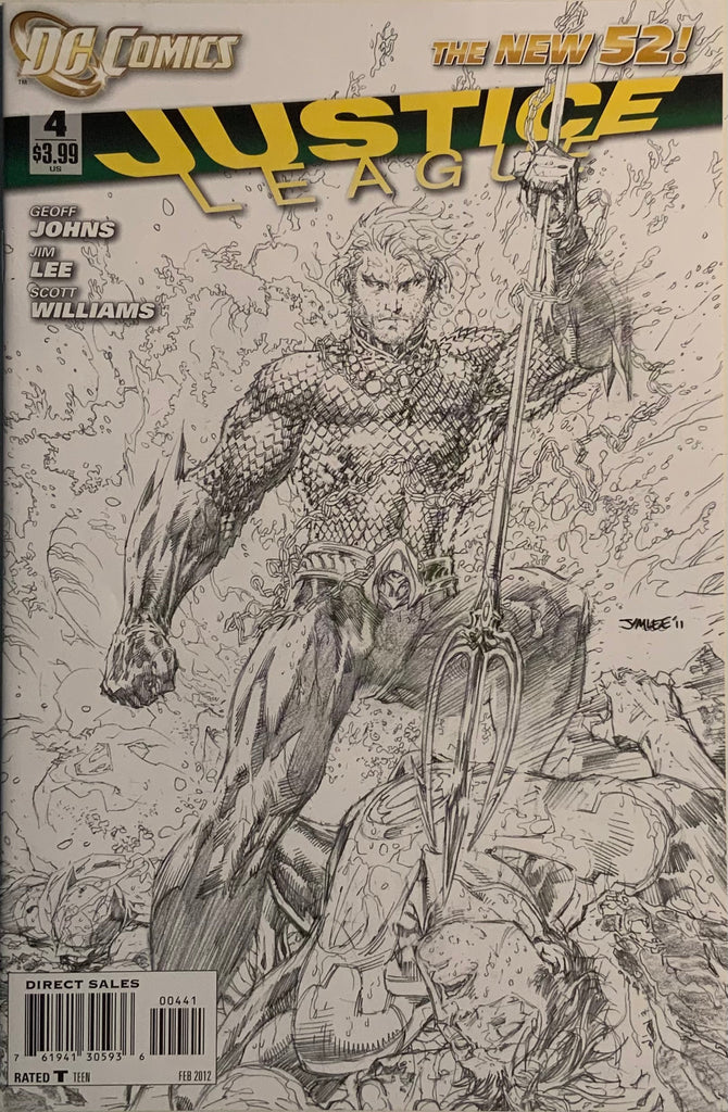 JUSTICE LEAGUE (THE NEW 52) # 4 JIM LEE 1:200 SKETCH VARIANT COVER