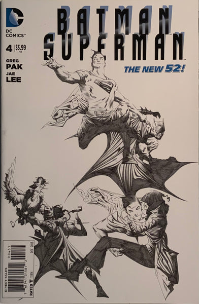 BATMAN / SUPERMAN (NEW 52) # 4 JAE LEE 1:100 SKETCH VARIANT COVER