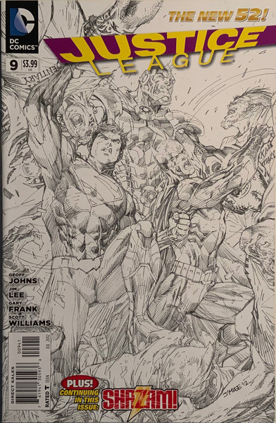 JUSTICE LEAGUE (THE NEW 52) # 9 JIM LEE 1:200 SKETCH VARIANT COVER
