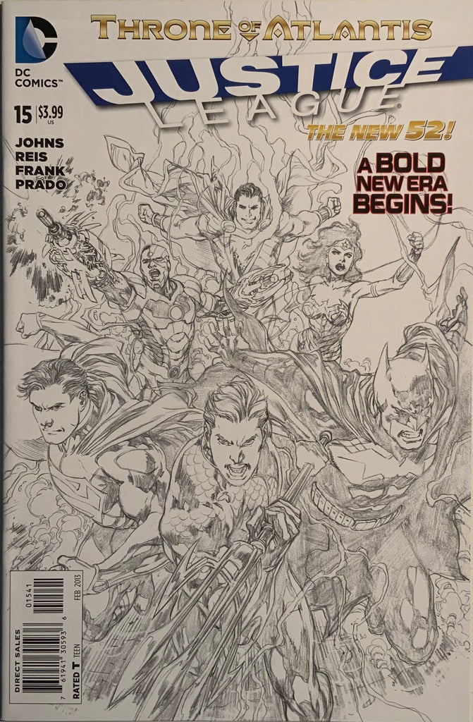 JUSTICE LEAGUE (THE NEW 52) #15 REIS 1:100 SKETCH VARIANT COVER