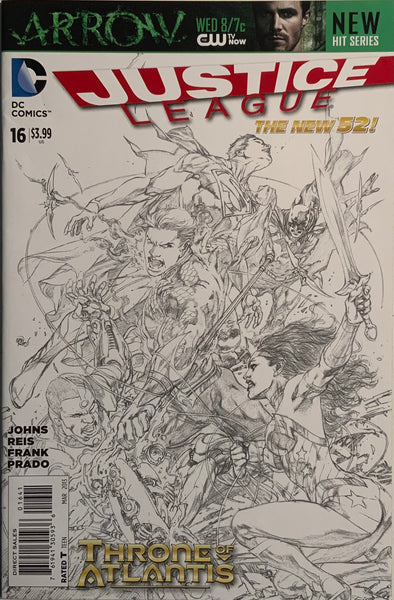JUSTICE LEAGUE (THE NEW 52) #16 REIS 1:100 SKETCH VARIANT COVER