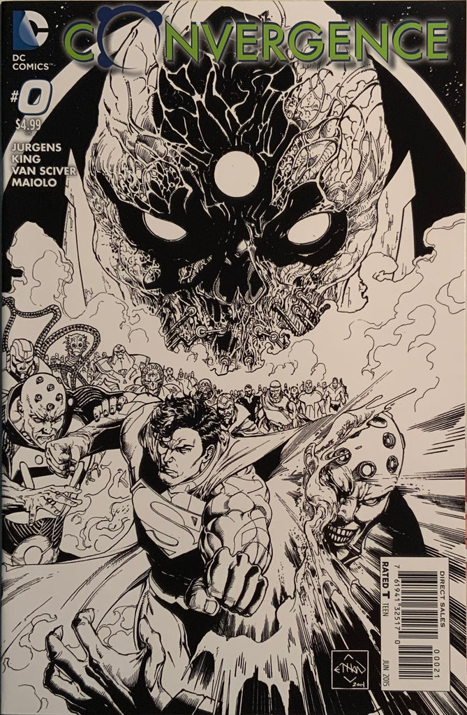 CONVERGENCE # 0 VAN SCIVER 1:10 SKETCH VARIANT COVER