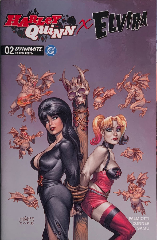 HARLEY QUINN X ELVIRA # 2 LINSNER VARIANT COVER