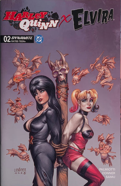 HARLEY QUINN X ELVIRA # 2 LINSNER VARIANT COVER