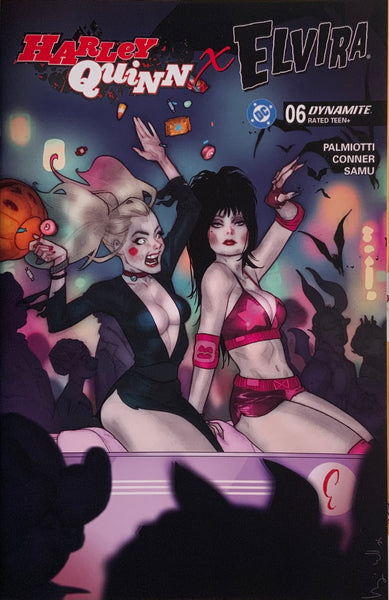 HARLEY QUINN X ELVIRA # 6 CALDWELL VARIANT COVER