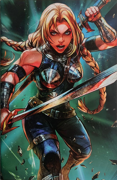WAR OF THE REALMS # 4 VALKYRIE BATTLE LINES VARIANT COVER