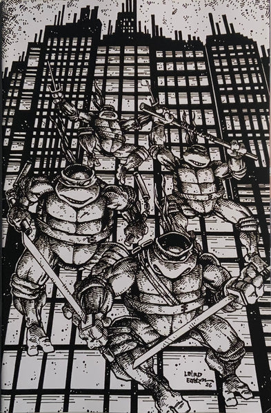 TEENAGE MUTANT NINJA TURTLES (2024) #20 EASTMAN 1:25 BLACK & WHITE VARIANT COVER