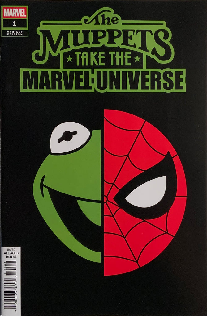 THE MUPPETS TAKE THE MARVEL UNIVERSE # 1 LOGO MASH-UP VARIANT COVER