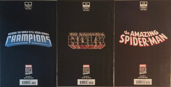 MARVEL 80TH ANNIVERSARY SET OF 9 NOTO CONNECTING VARIANT COVERS