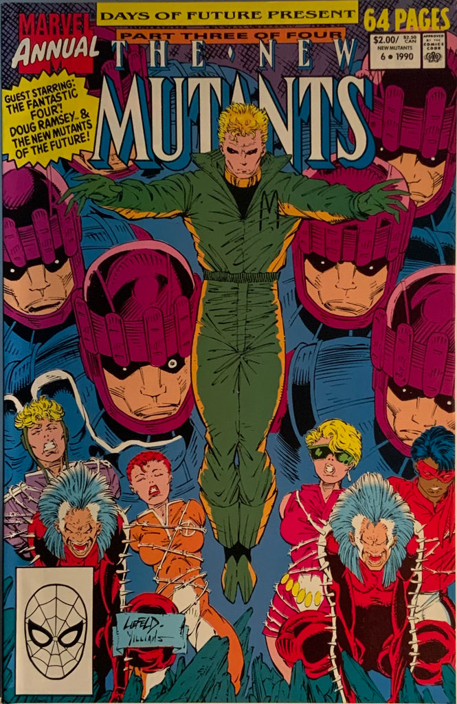 NEW MUTANTS (1983-1991) ANNUAL # 6 FIRST TEAM APPEARANCE OF THE HOUNDS