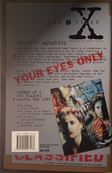 X-FILES : PROJECT AQUARIUS GRAPHIC NOVEL