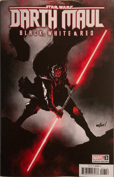 STAR WARS : DARTH MAUL BLACK WHITE & RED # 3 MARQUEZ 1:25 VARIANT COVER