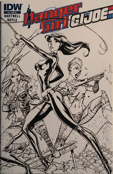 DANGER GIRL / G.I. JOE # 4 CAMPBELL 1:10 VARIANT SKETCH COVER