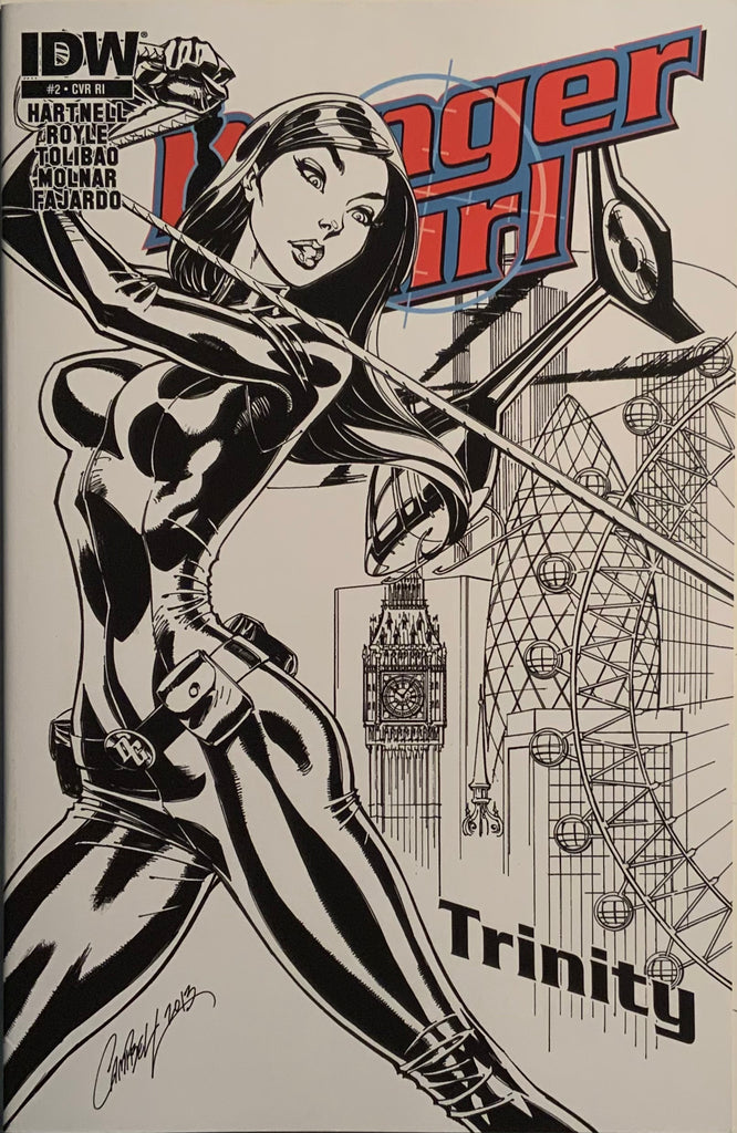 DANGER GIRL : TRINITY # 2 CAMPBELL 1:10 VARIANT SKETCH COVER