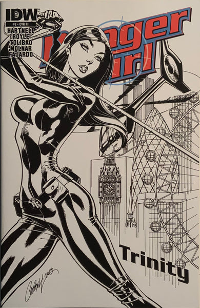 DANGER GIRL : TRINITY # 2 CAMPBELL 1:10 VARIANT SKETCH COVER