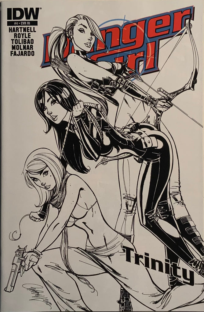 DANGER GIRL : TRINITY # 4 CAMPBELL 1:10 VARIANT SKETCH COVER