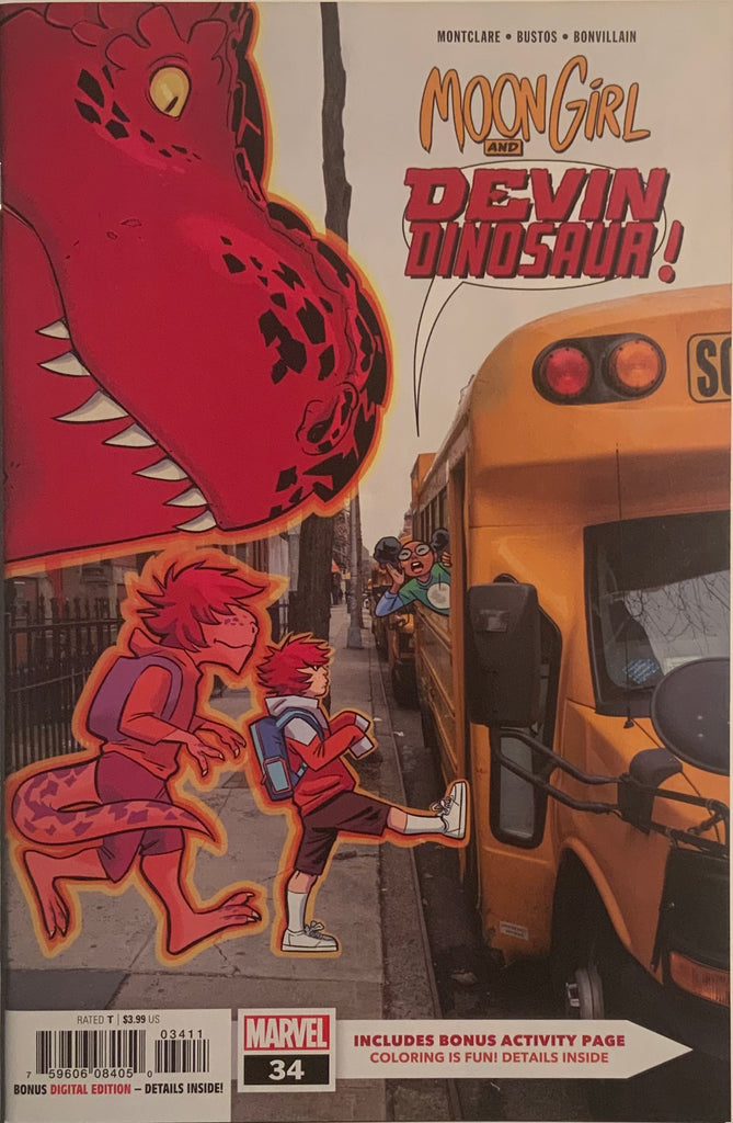 MOON GIRL AND DEVIL DINOSAUR #34 FIRST FULL APPEARANCE OF DEVIN DINOSAUR