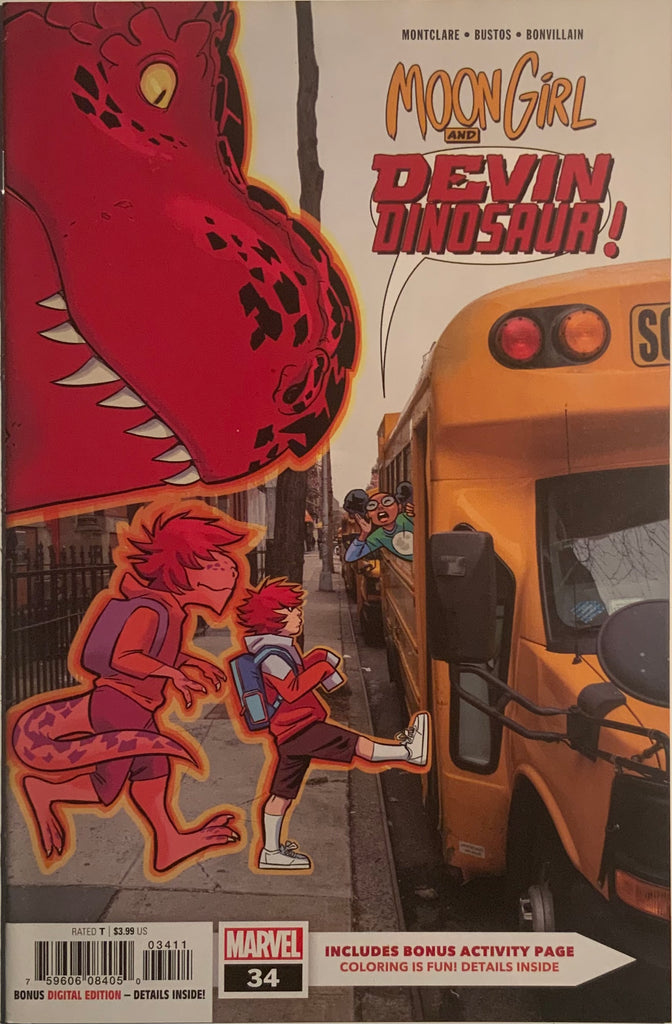 MOON GIRL AND DEVIL DINOSAUR #34 FIRST FULL APPEARANCE OF DEVIN DINOSAUR