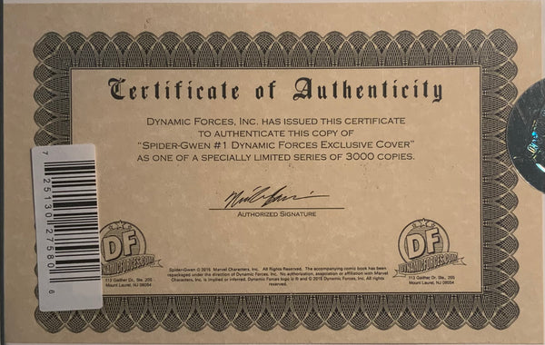 SPIDER-GWEN (2015-2018) # 1 DYNAMIC FORCES VARIANT COVER