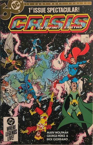 CRISIS ON INFINITE EARTHS # 1 FIRST APPEARANCE OF BLUE BEETLE (TED KORD) IN DCU