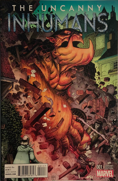 UNCANNY INHUMANS # 1 ADAMS 1:10 KIRBY MONSTER VARIANT COVER