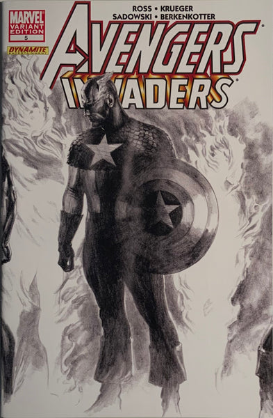 AVENGERS / INVADERS # 5 ROSS LIMITED SKETCH VARIANT COVER