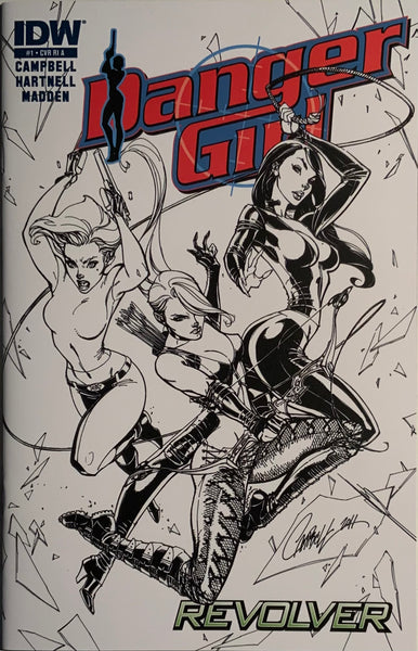 DANGER GIRL : REVOLVER # 1 CAMPBELL 1:25 SKETCH VARIANT COVER