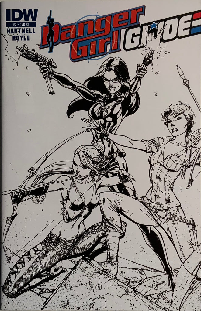 DANGER GIRL / G.I. JOE # 2 CAMPBELL 1:10 VARIANT SKETCH COVER