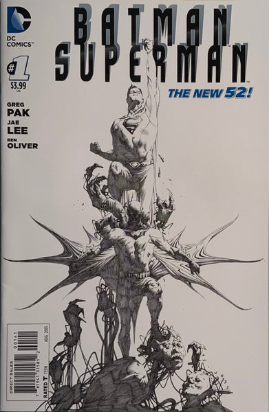 BATMAN / SUPERMAN (NEW 52) # 1 JAE LEE 1:100 SKETCH VARIANT COVER