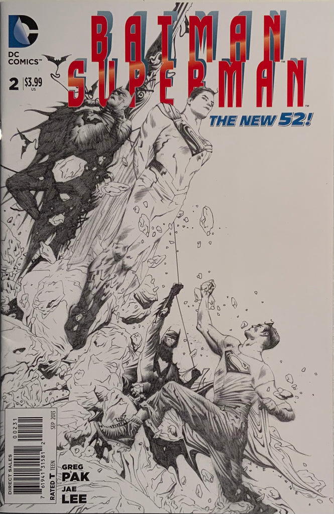 BATMAN / SUPERMAN (NEW 52) # 2 JAE LEE 1:100 SKETCH VARIANT COVER