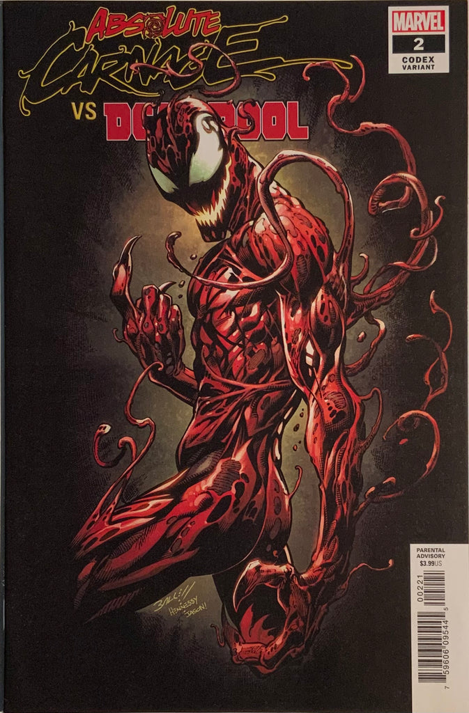 ABSOLUTE CARNAGE VS DEADPOOL # 2 BAGLEY CODEX 1:25 VARIANT COVER