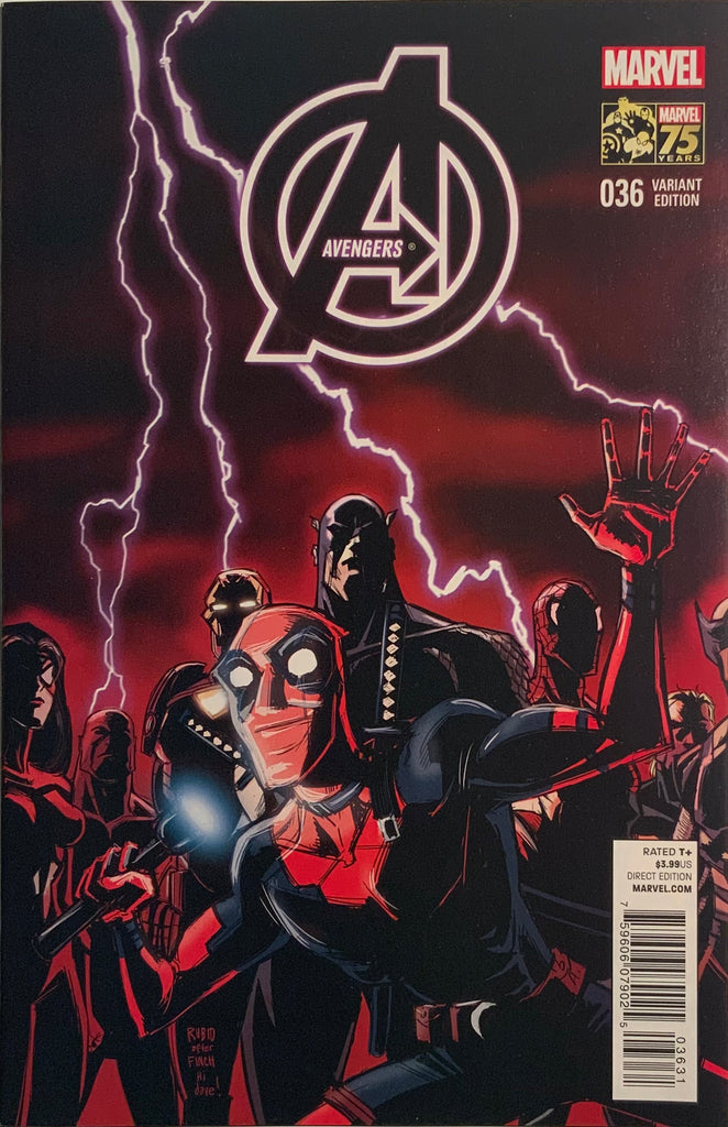 AVENGERS (2013-2015) #36 RUBIO 1:25 DEADPOOL VARIANT COVER