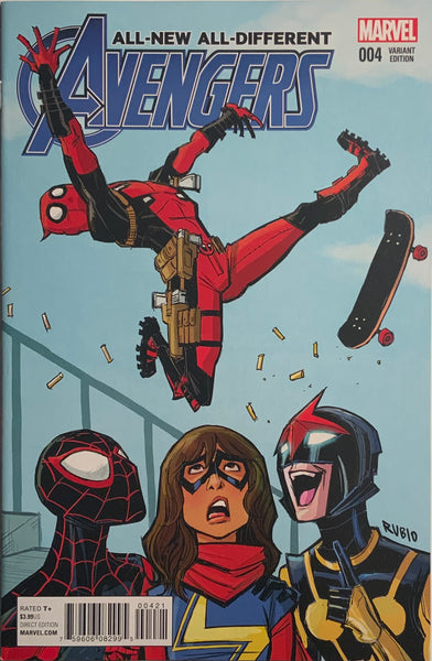 ALL-NEW ALL-DIFFERENT AVENGERS (2016) # 4 RUBIO 1:10 DEADPOOL VARIANT COVER