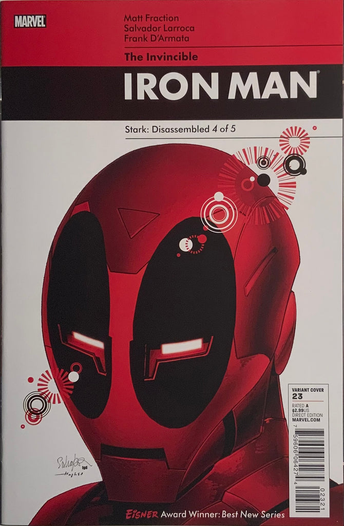 INVINCIBLE IRON MAN (2008-2012) # 23 LARROCA 1:15 DEADPOOL VARIANT COVER